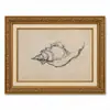 Casa de Madera Estilo Campo Animales Pintura Decorativa Lienzo Impermeable Marco Dorado Tallado Vintage Mural de Pared Pintura para Colgar