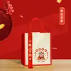 Bolsa de Lona Estilo Chinês em Estoque com Estampa Completa para Festivais, Bolsa de Presente, Bolsa Tote de Lona Impermeável com Logo, Grande Capacidade