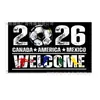 Comercio Electrónico Transfronterizo Copa Mundial 2026 en Estados Unidos, Canadá y México: Parche de Patchwork de Banderas de Estados Unidos y Canadá, Bandera de Torneo, Artículos para Animar