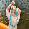 Cadena para Teléfono con Abalorios de Fresa Incrustados de Diamantes, Llavero, Colgante para Mochila, Llavero de Coche, Regalo Pequeño, Venta al por Mayor de Comercio Exterior