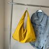 Bolso Tote de Gran Capacidad para Mujer Nuevo Simple Color Sólido Combinable Estilo Relajado Bolso de Hombro Casual para Ir al Trabajo Compras Bolsa de Tela
