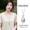Collar con Bolso Pequeño Minimalista Cepillado Estilo Coreano con Diseño Único, Colgante Largo Estilo Ins, Cadena para Suéter Accesorio que No se Desvanece