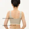 Sujetador exclusivo para madres de mediana edad y mayores, sujetador sin aros estilo chaleco con cierre frontal, sin costuras, fino, cómodo y de soporte