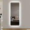 Espelho de Corpo Inteiro, Espelho de Vestir, Espelho Inteligente com Luz, Tela Sensível ao Toque, Decoração de Barbearia, Espelho Longo, Luz LED Iluminada, Alta Definição, Comércio Exterior