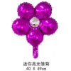 Novo Balão de Alumínio Flor de Cinco Pétalas Balão Flor de Ameixa Decoração de Casamento Decoração de Parede de Fundo do Quarto de Casamento Balão de Alumínio de Aniversário