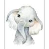 Amazon Caliente Dibujo Animado Animal Colgante Pintura Elefante Tigre Dormitorio Lienzo Pintura Núcleo Venta al por Mayor Habitación Infantil Pintura Decorativa