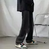 Pantalones de calle hiphop otoño jeans salpicadura de tinta hombres holgados rectos vibe moda nacional otoño arrastrando el suelo pantalones de pierna ancha