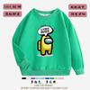 Sudadera con capucha para niños con estampado de lobo asesino, manga larga, forro polar, cuello redondo grueso, para otoño e invierno