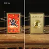 Pacote de Cartas Pintura Metálica Grande Divindade Negra Tibetana Múltiplos Estilos com Selo Plástico Coleção Cartão Comemorativo Auspicioso Trazendo Riqueza Cartão de Mão