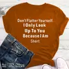 No te flaquees playera estilo europeo y americano top manga corta letra holgada talla grande Nuevo