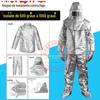 Roupa de isolamento térmico Mu 'an 1000 graus 500 graus resistente a alta temperatura impermeável roupa para trabalho quente conjunto de cinco peças roupa de isolamento de folha de alumínio