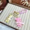 Oro 999 Oro Puro Gato Oro Hola Teléfono Colgante Llavero Regalo para Novia Colgante de Bolsa Kitty