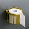 Montado en la Pared Porta Rollos de Papel Azul Baño Estante de Almacenamiento para Baño Multifuncional Multiusos Caja de Almacenamiento sin Perforaciones para Rollo de Papel