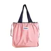 Bolsa de Compras Plegable con Cordón, Bolsa de Compras Ecológica Personalizada para Supermercado, Bolso de Hombro Personalizado, Bolsa Tote Impermeable Portátil