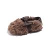 Zapatos Casuales de Algodón para Niños con Suela Gruesa, Slip-On, Nuevo Estilo Invierno 2026, Zapatos Peludos con Lazo para Niñas, Versión Coreana
