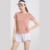 Top de yoga ajustado Lulu para mujer, de verano, para fitness, deportivo, de manga corta, para correr, deportivo, de manga corta.