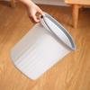 Lixeira de plástico para casa estilo INS simples cinza e branco com anel de pressão lixeira de banheiro cozinha lixeira de grande capacidade com anel de pressão