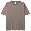 Código europeo y americano hombres hombro caído americano suelta algodón camiseta hombres marca de moda color sólido manga corta transfronteriza personalizada 240G