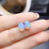 Venta al por mayor de fábrica Populares Pendientes de Ópalo Blanco Natural Plata S925 Incrustado Piedra Principal 6*8 Joyería de Lujo Venta Directa de Fábrica