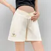 Shorts de maternidad, leggings finos de verano como abrigo exterior, pantalones de seguridad, pantalones casuales de tiro bajo hasta la rodilla, pantalones de verano para maternidad