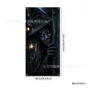 Tela colgante decorativa de puerta de Halloween transfronteriza Feliz Halloween bruja fantasma calabaza tela de fondo para fotos