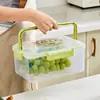 Caixa Plástica Transparente Selada para Armazenamento de Grãos Domésticos, Lanches e Produtos Secos para Cozinha, Caixa Organizadora