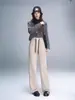 0142 Calça de Inverno Feminina Grossa Elástica na Cintura Slim-Fit, Forrada com Lã e Fleece de Seda Amora, Modeladora, Quente, Casual