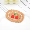 Popular de Venta Caliente Accesorios Semi-Terminados para Sombreros Decoración de Ropa Coloridos de Moda Ovales Cereza Bordado Decorativo Pegatinas de Tela