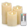 Vela electrónica de parafina 7.5cm vela de pilar gota, recargable, control remoto, bestseller transfronterizo, regalo de Navidad, decoración del hogar