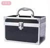 Caja de Maquillaje Portátil Profesional, Caja de Manicura, Caja de Herramientas para Técnico de Limpieza de Oídos y Masaje de Pies con Espejo, Caja de Almacenamiento para Belleza y Pestañas
