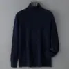Suéter Grueso de Invierno con Doble Hilo y Cuello Alto para Hombre 100% Lana Pura Casual Cálido Capa Base Suéter de Cachemira