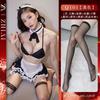Lencería Sexy, Atuendo de Sirvienta de Abstinencia, Uniforme Sexy de Tres Piezas Transparente para Juego de Rol Sin Quitarse, Traje para Aumento de Pecho Pequeño