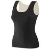Chaleco calentador de vientre cálido de otoño e invierno con bolsillos, chaleco térmico de doble bolsillo para mujer, capa base forrada de forro polar, estilo popular, envío directo disponible