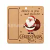 Etiquetas de decoração de Natal mais vendidas internacionalmente, novos pingentes de Natal, placas de porta, pingentes de clipe de dinheiro de Natal