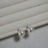 Temperamento Dulce Estilo Princesa Lujo Ligero Circonita Perla de Imitación Redondo Versátil Pin de Plata 925 Pendientes