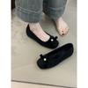 Sapatos de Salto Único com Laço Francês para Mulheres 2025 Nova Coleção de Primavera com Saia Interior Acolchoado Aumento de Altura Brisa Suave Sapatos