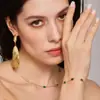 Roda gigante novo colar pulseira de zircônia esmeralda joias terno feminino estilo ins nicho temperamento joias de aço titânio