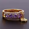 Amazon Wish Joyería Más Vendida al por Mayor Moda Europea y Americana Anillos Creativos de Circonita para Mujer Anillos de Disco Chapados en Oro