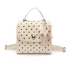 Bolsa Infantil Dulce de Lunares Colgante de Corazón Estrella Lazo Mochila con Solapa para Niña Bolso Cruzado para Bebé de Jardín de Infancia