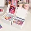 Caja de Almacenamiento Blanca Leche con Tapa abatible para Guka My Little Pony Película de Tarjeta Almacenamiento y Organización, a Prueba de Polvo y PP a Prueba de Polvo