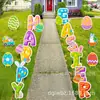 Decorações de Páscoa para Jardim Ovos Coloridos de Páscoa Orelhas de Coelho Decorações Externas para Jardim e Gramado