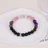 Amazon Transfronterizo Europeo y Americano Piedra Natural Cristal Rosa Amatista Ojo de Tigre Pulsera Tendencia de Moda Pulsera para Damas Venta al por Mayor