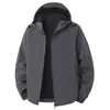 Jaqueta Casual com Capuz para Homens, Novo Estilo Primavera e Outono, Roupas para Esportes ao Ar Livre e Montanhismo para Meia-Idade, Jaqueta Tendência de Cor Sólida com Patchwork