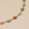 Joyería Transfronteriza Europea y Americana Collar de Margarita Colorida Cadena de Collar de Flores de Lujo Ligero Pulsera de Margarita Creativa para Mujer