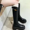 Botas Merade Knight de Caña Alta para Mujer 2026 Otoño/Invierno Suela Gruesa Figura Menuda Temperamento Botas Largas de Metal