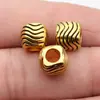 10X10X8.7Mm Diámetro del Agujero 4.6mm 2.5g Multicolor Textura Ondulada Cuentas de Agujero Grande para Rastas