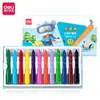 Crayones Deli Que No Ensucian las Manos, Adecuados para Estudiantes de Primaria, Niños y Pintura Artística de Jardín de Infancia, Pasteles al Óleo, Material de Oficina al por Mayor