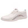 Sandalias de Nuevo Estilo para Verano, Zapatos Casuales de Cuero Transpirables Calados sin Cierre, Zuecos Antideslizantes de Suela Suave para Papá de Mediana Edad