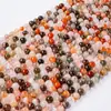 Produto Semi-Acabado de Contas Redondas de Cristal para Cabelo Colorido Natural, Sorte, Prosperidade, Longevidade Contas Soltas de Cristal para Pulseiras, Colares, Pingentes, Contas Espaçadoras e Contas Decorativas DIY