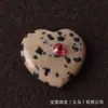 Pedra Bruta de Cristal Natural 2cm Formato de Coração Cravejado com Diamante Zircônia Safira Ametista Pedra Preciosa Acessórios para Joias DIY